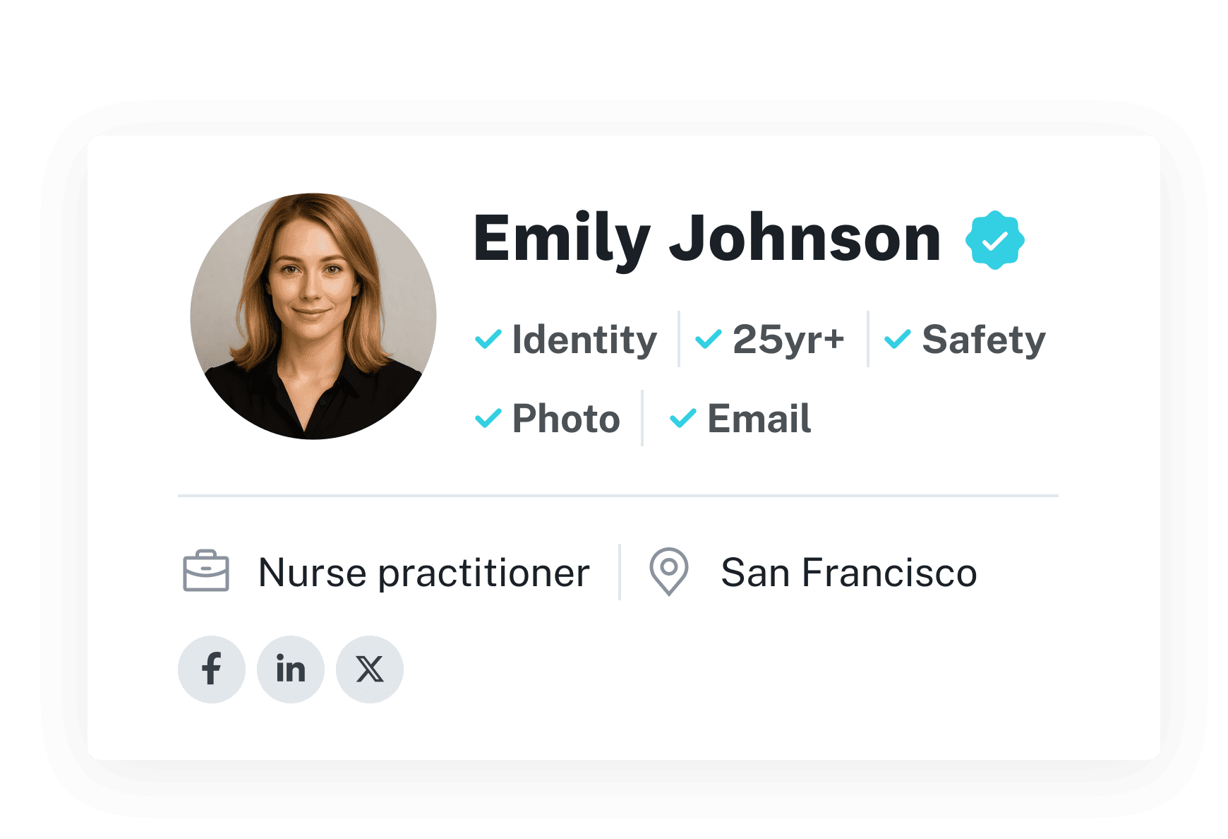 Verified Checkr profile preview
